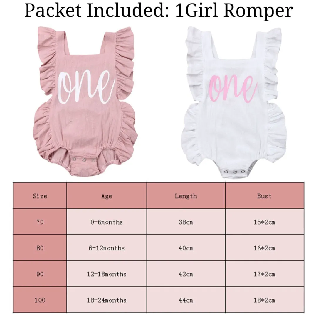 Pink First Birthday Romper #1000186