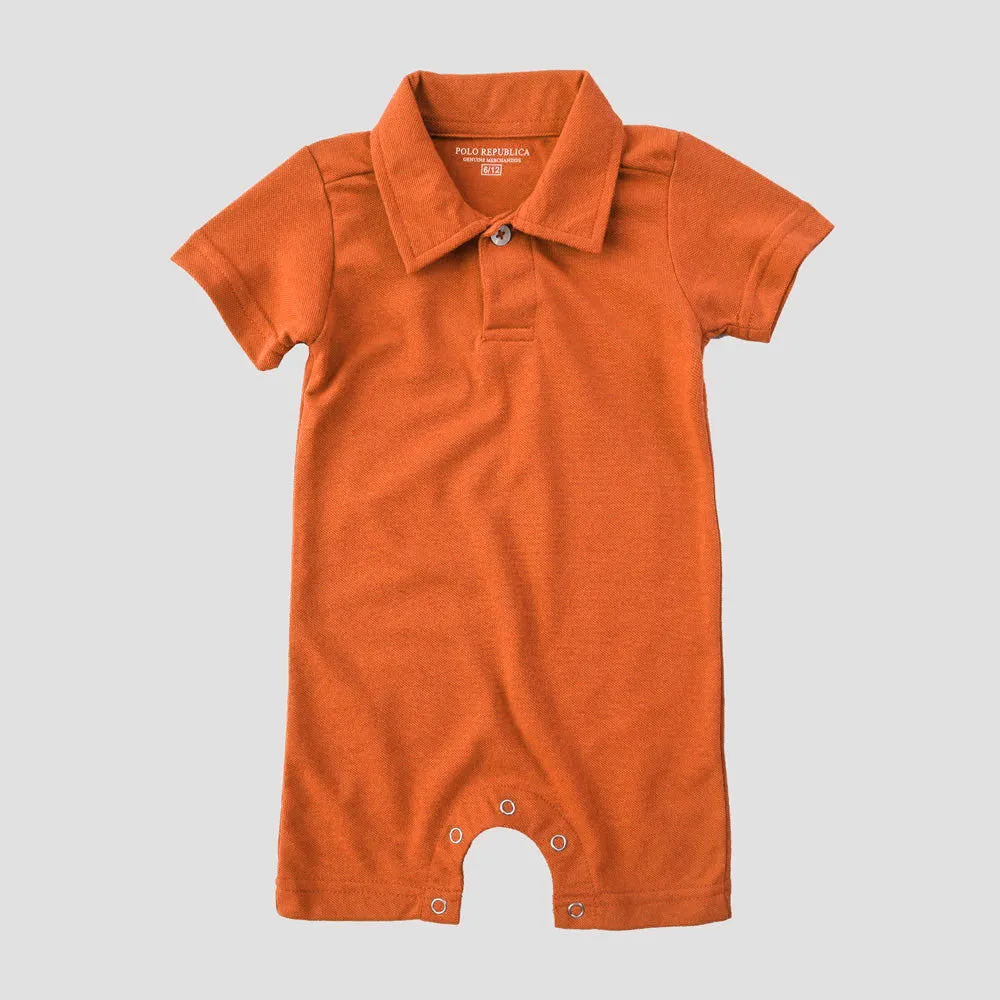 Polo Republica Essentials Short Sleeve Pique Polo Baby Romper