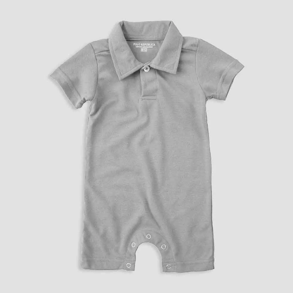 Polo Republica Essentials Short Sleeve Pique Polo Baby Romper