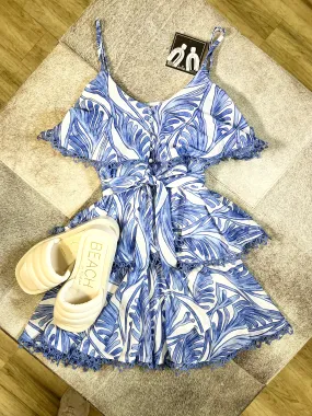 Printed Ruffle Dress