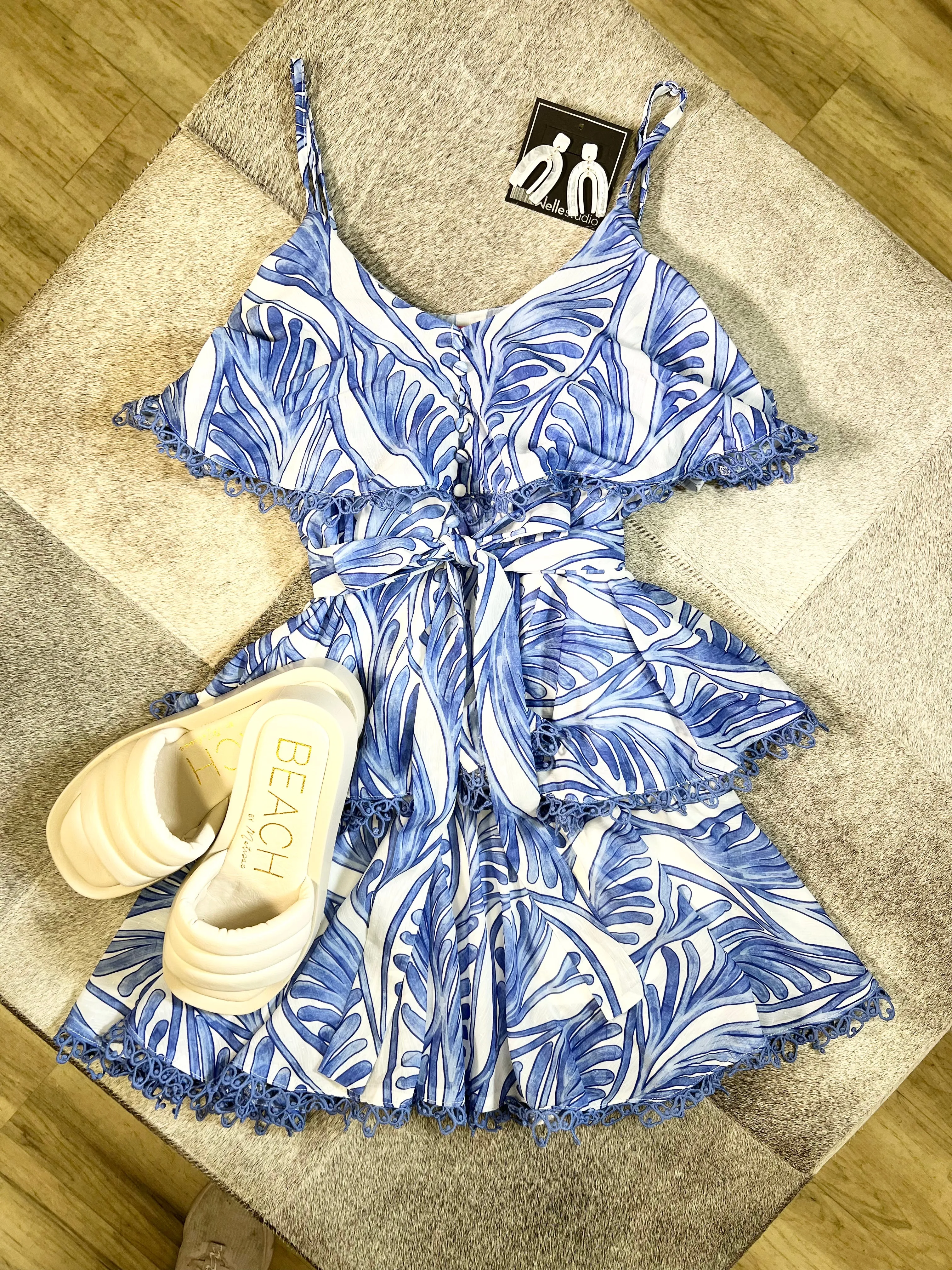 Printed Ruffle Dress