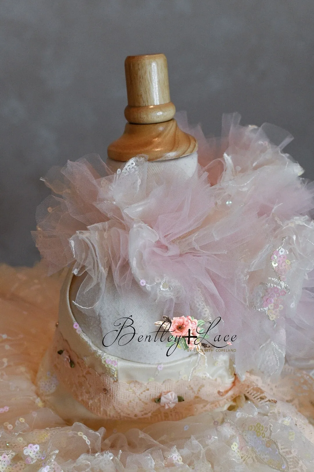 "Daydreaming" Butterflies soft champagne  pink -  Petal Length Dress ( 3 Year - Petite 4 Year)