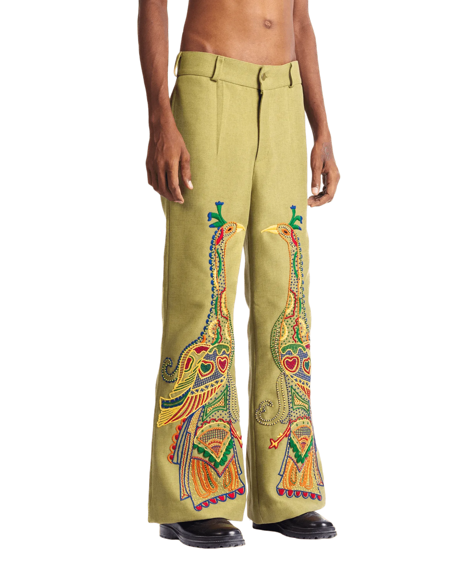 "PEACOCK SYMPHONY" TROUSERS