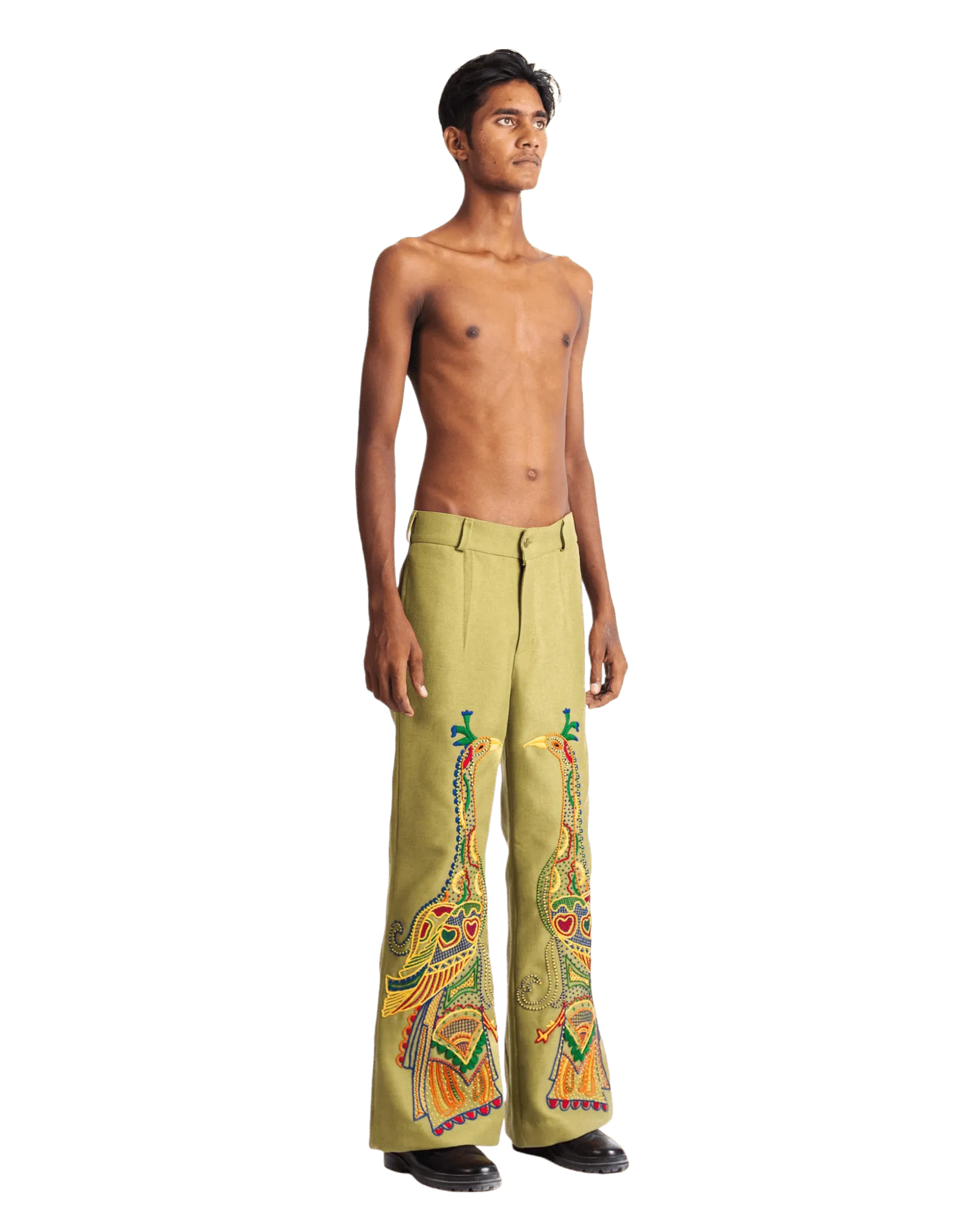 "PEACOCK SYMPHONY" TROUSERS