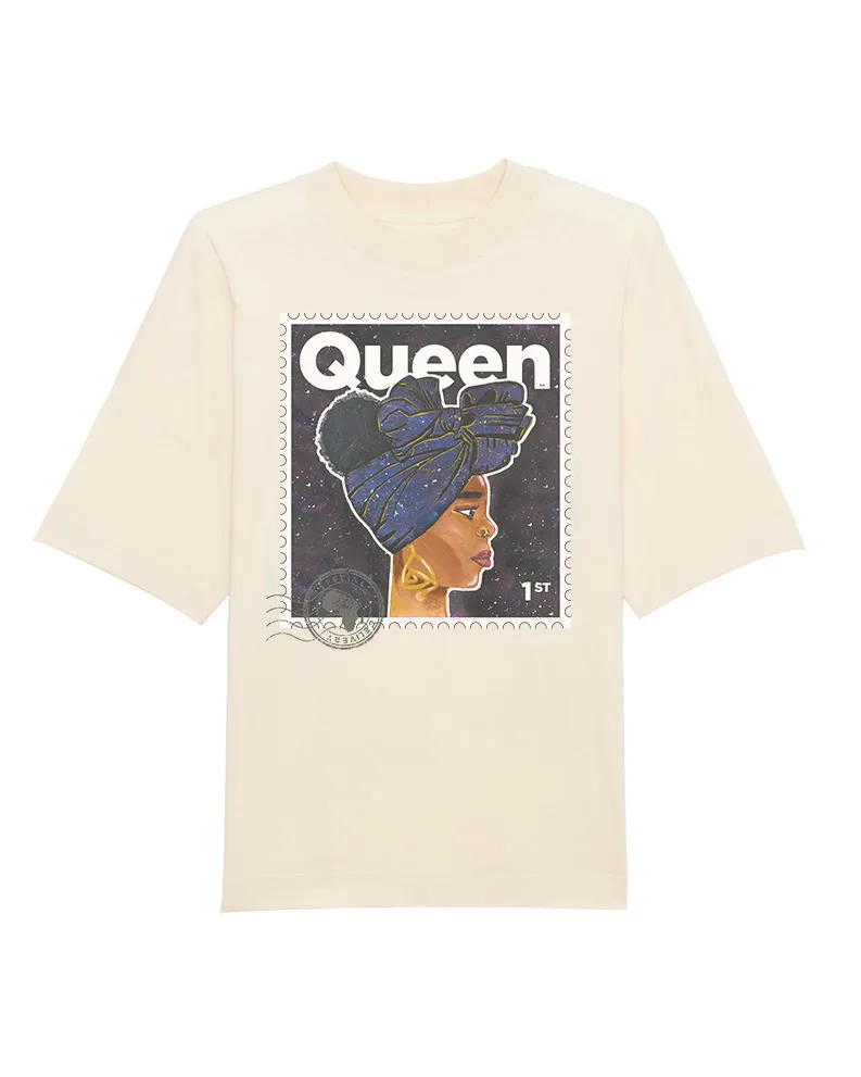 "Queen" Oversized T-Shirt - Off-White