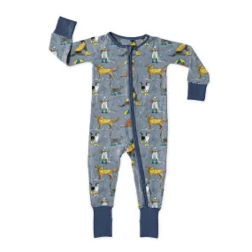 Raining Cats & Dogs Zip Romper