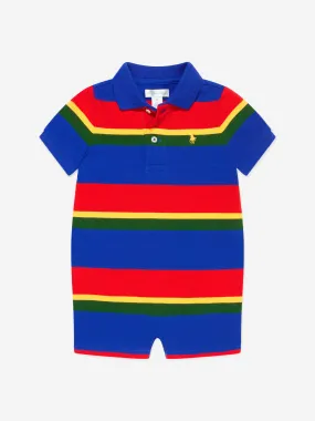 Ralph Lauren Baby Boys Striped Polo Romper