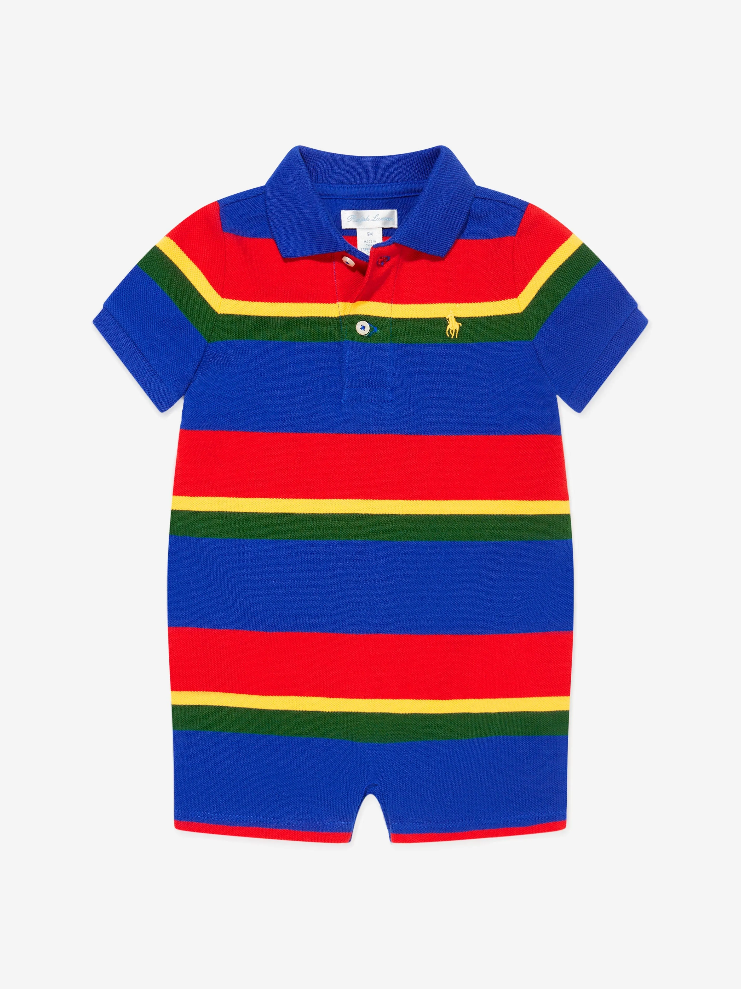 Ralph Lauren Baby Boys Striped Polo Romper