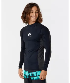 Rip Curl Waves UPF Perf L/S Rashguard-Black