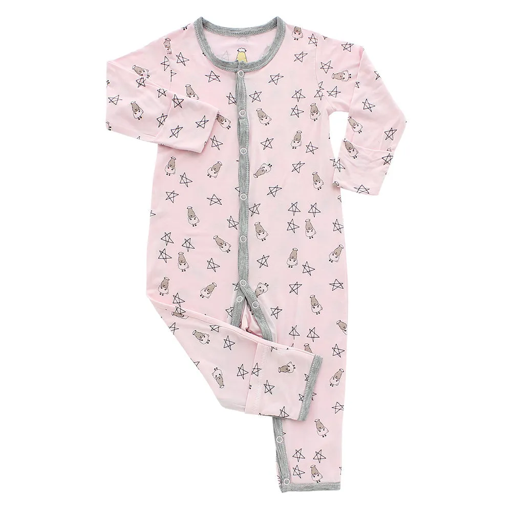 Romper Pink Small Star & Sheepz