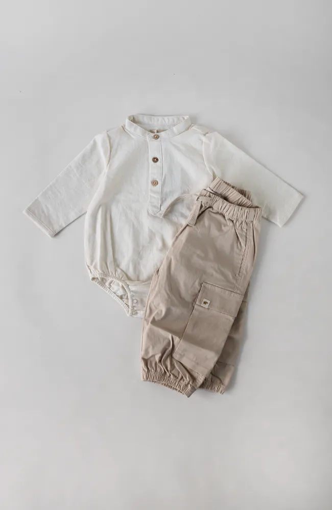 Romper Shirt Victor - Eggshell