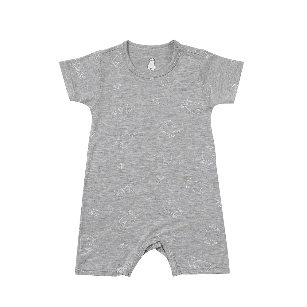 Romper Short Sleeve Sweet Dreams Baa Baa Grey