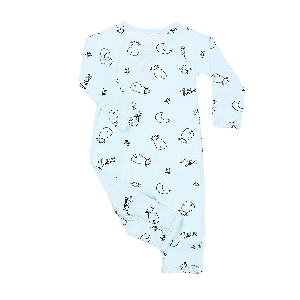 Romper Side Snap Sweet Dreams Baa Baa Blue