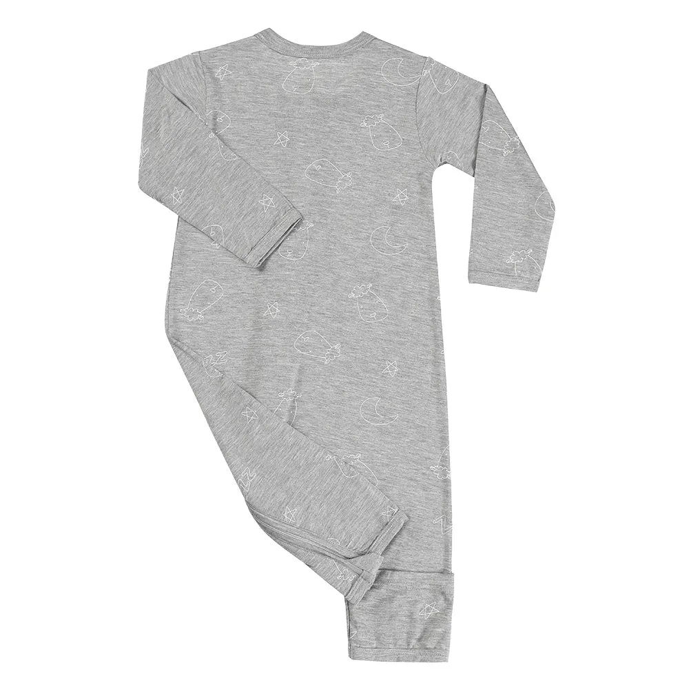 Romper Zip Sweet Dreams Baa Baa Grey