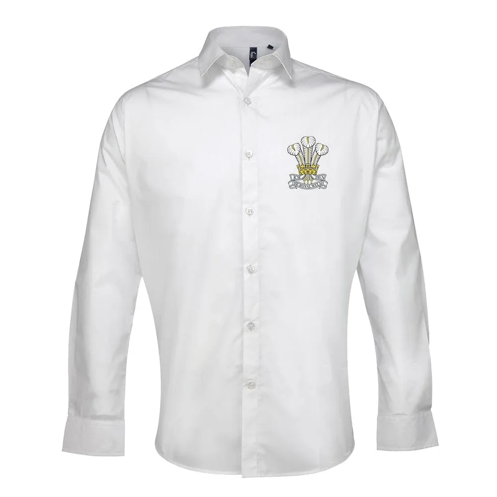 Royal Welsh Embroidered Long Sleeve Oxford Shirt