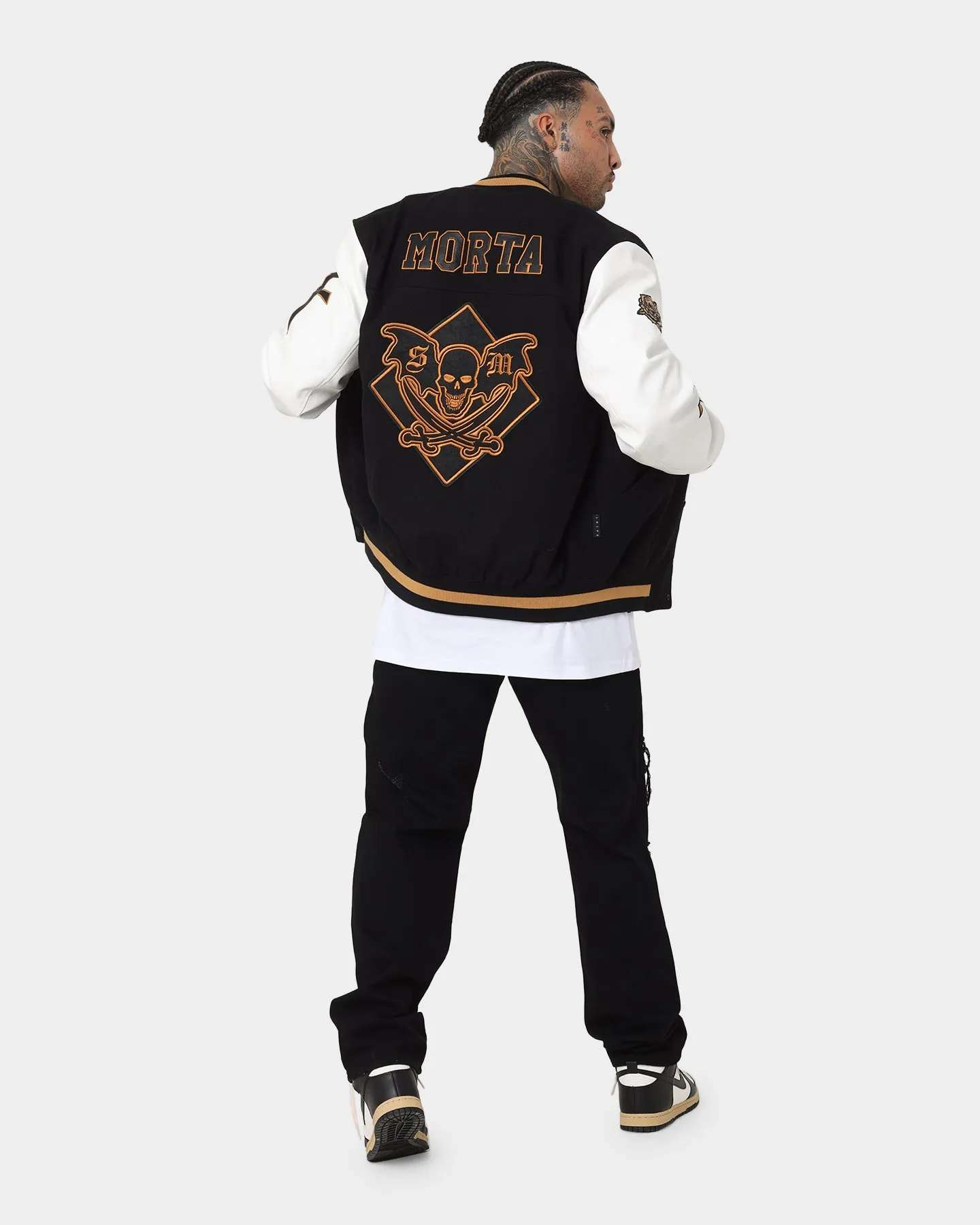 Saint Morta Graveyard Varsity Jacket Black/Tan