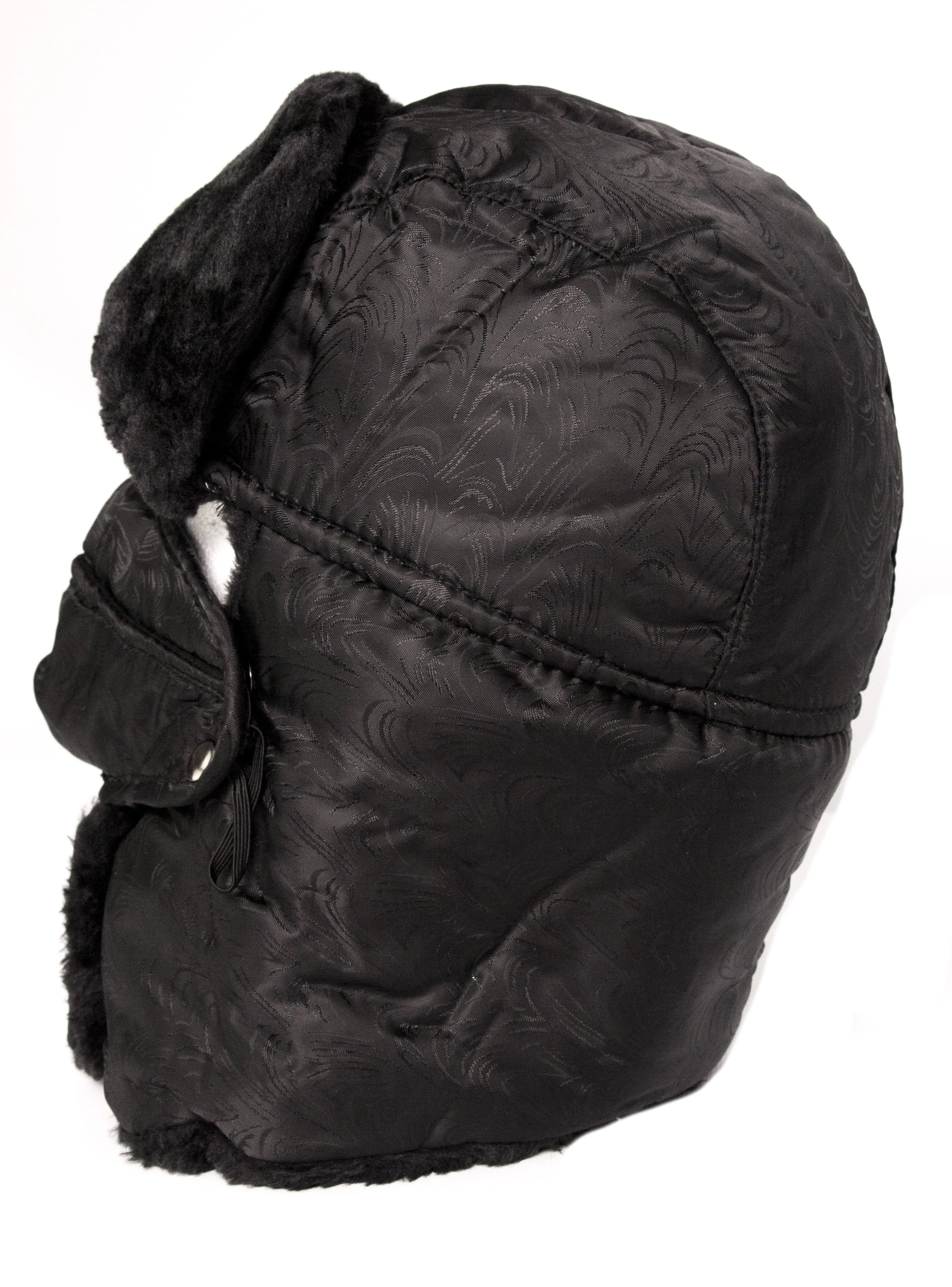 Sakkas Alex Unisex  Ushanka Faux Fur Windproof Trapper Aviator Hat Removable Mask