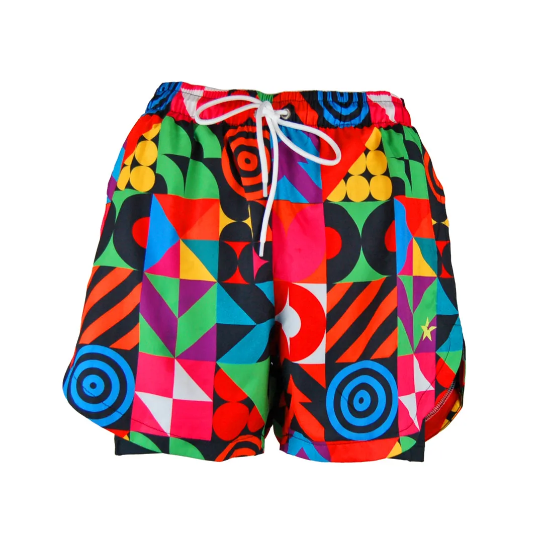 Sale Double Layer Jazzy Shorts | Go Large