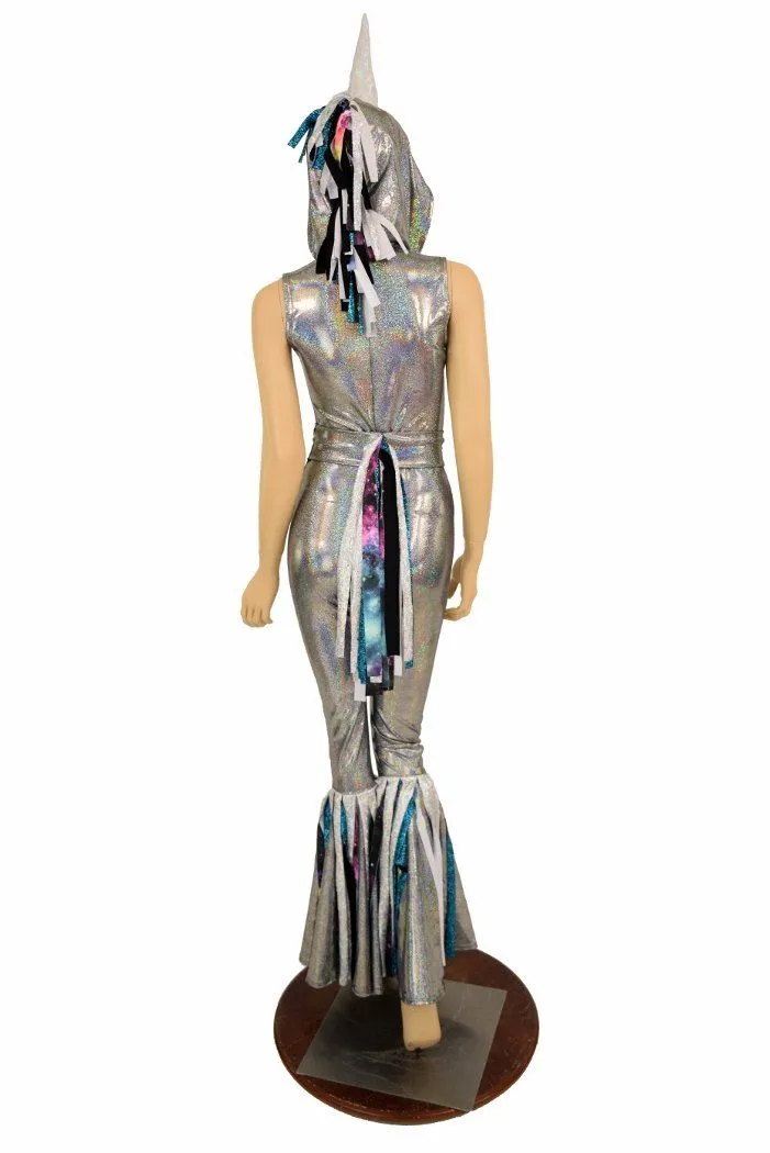 Silver Holographic "Space Unicorn" Catsuit