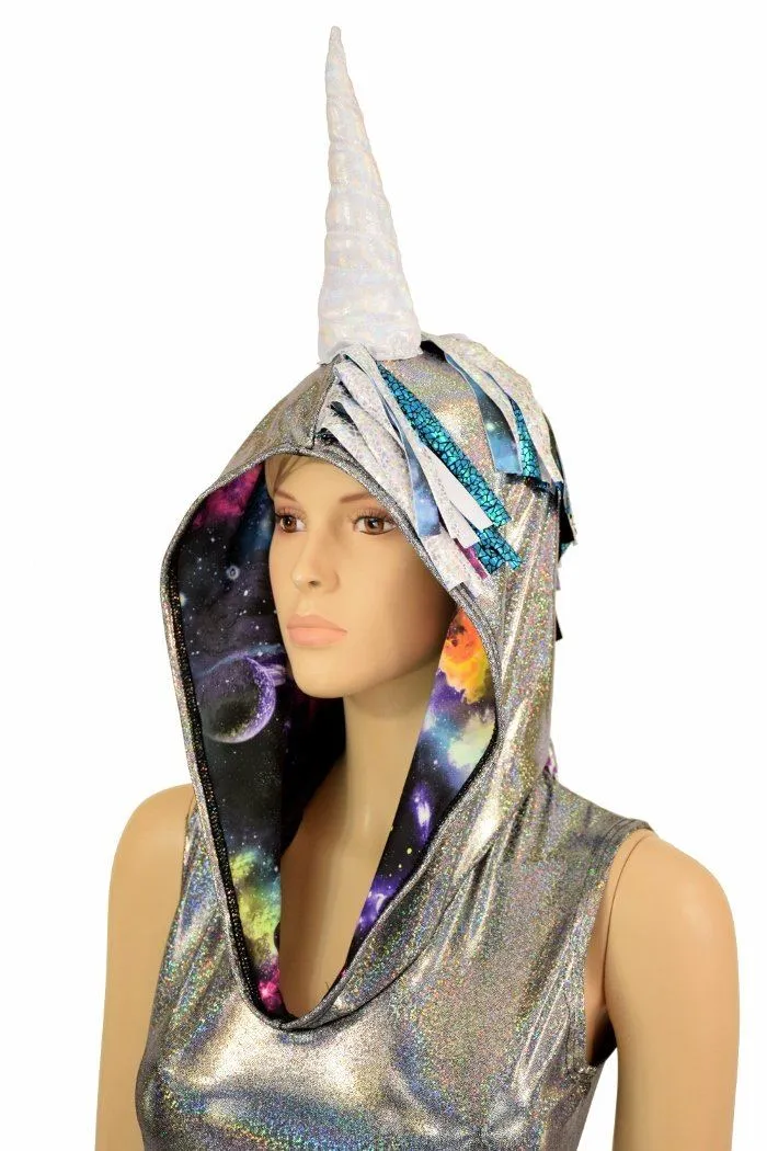 Silver Holographic "Space Unicorn" Catsuit