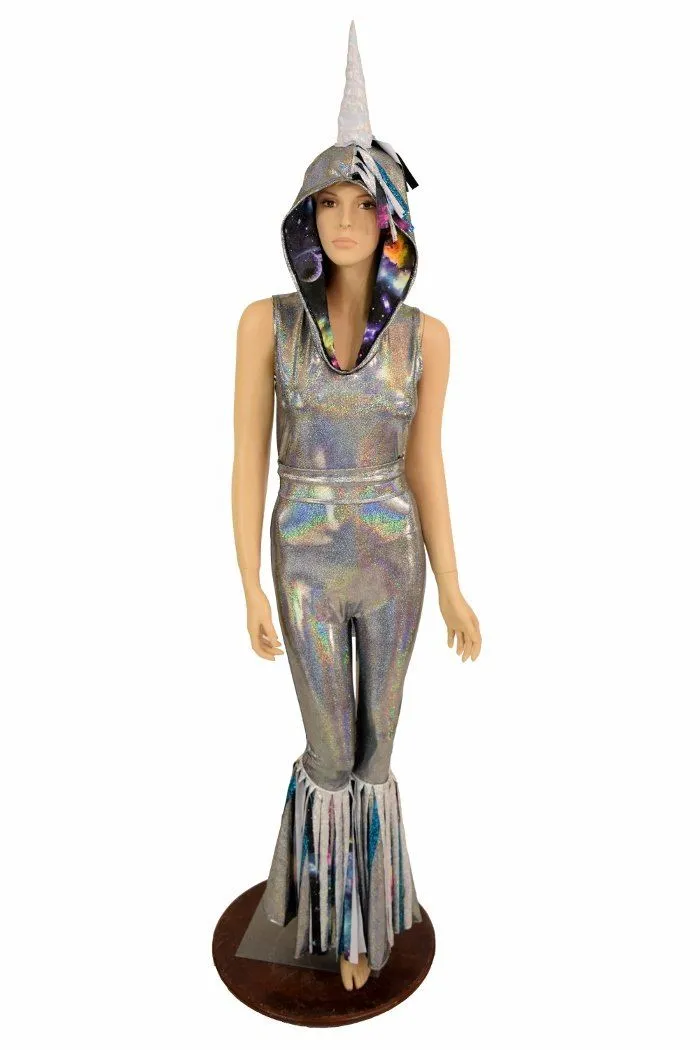 Silver Holographic "Space Unicorn" Catsuit