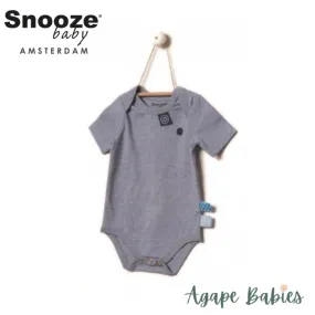 Snoozebaby Short sleeve Romper in Blue melange - 4 Sizes