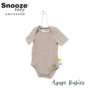 Snoozebaby Shortsleeve Romper in Taupe Melange - 4 Sizes