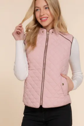 Suede  Quilted Vest