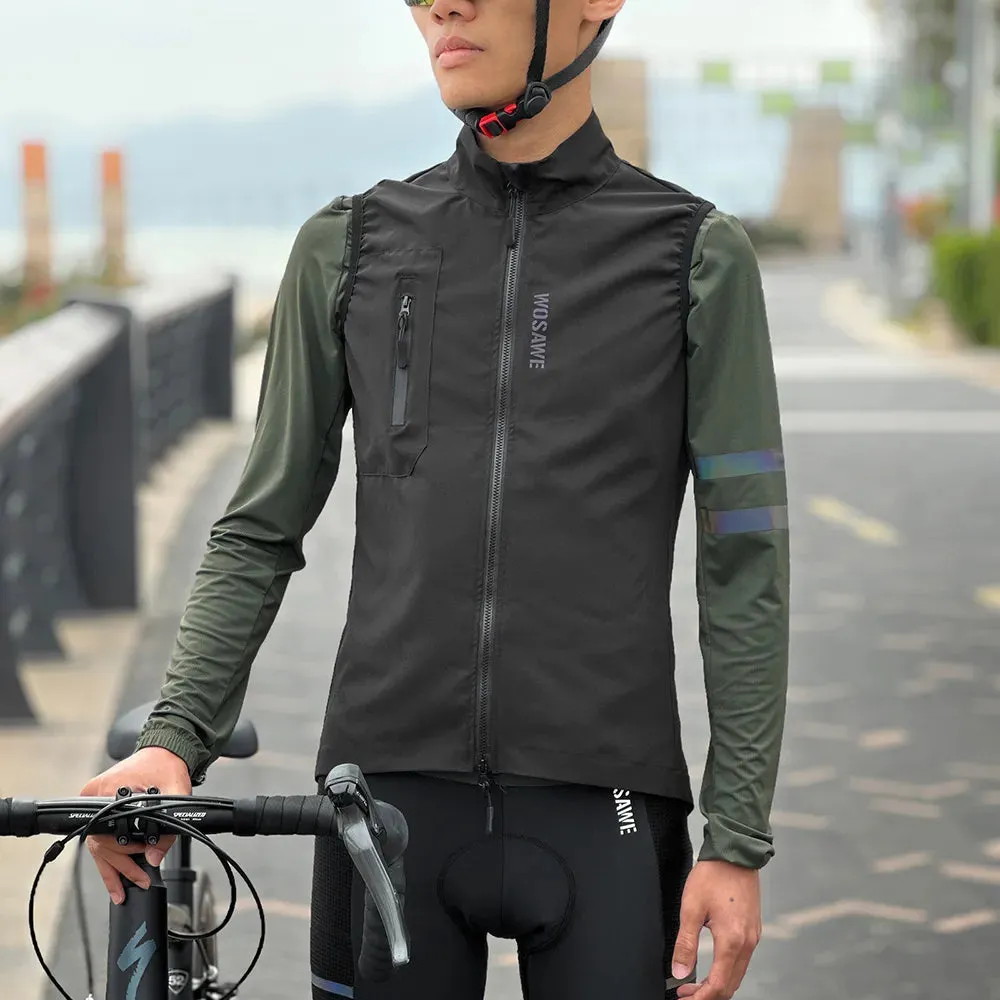 Summer Cycling Jacket Vest Bicycle Windshield Windproof Sleeveless For Men Bike Clothing Cut Wind Ultralight