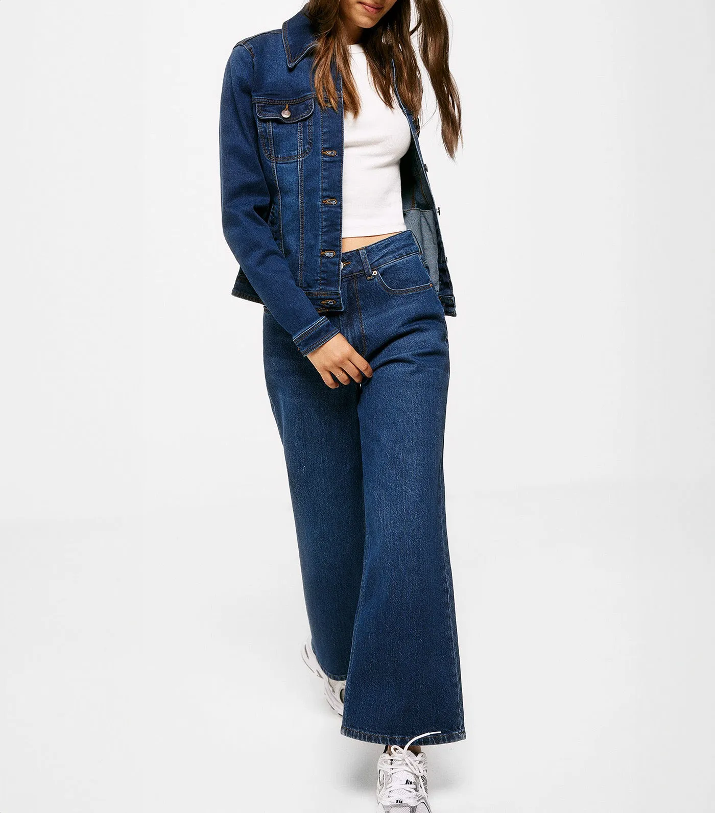 Sustainable Wash Culotte Jeans Dark Blue