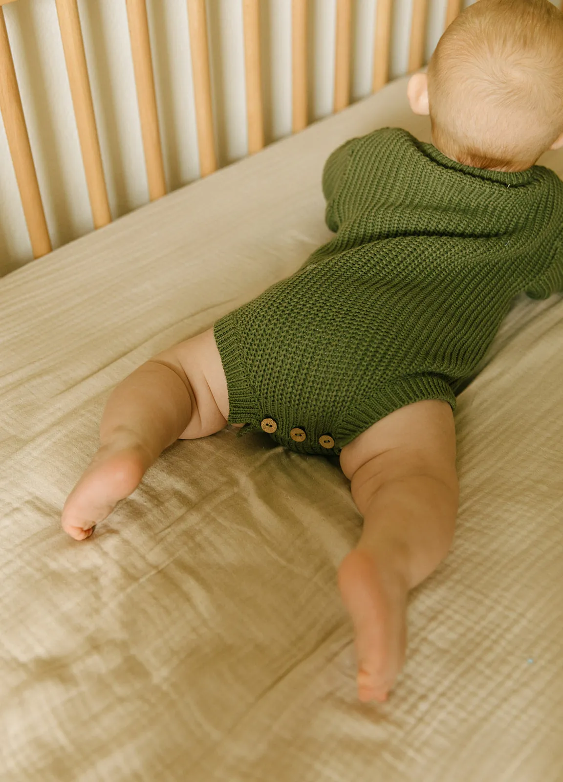 Sutton Knit Romper in Hunter Green