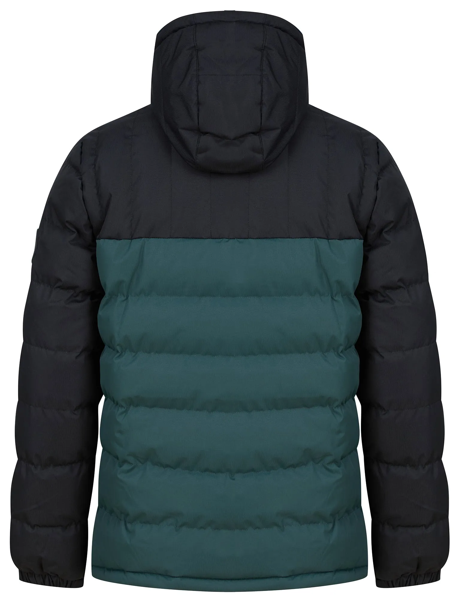 Taichi Micro-Fleece Lined Quilted Puffer Jacket with Hood in Jet Black - Tokyo Laundry