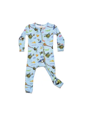 Teenage Mutant Ninja Turtles Pizza Bamboo Convertible Footie - Newborn