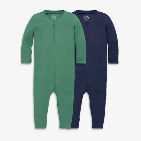 The Baby Organic Zip Romper 2-pack