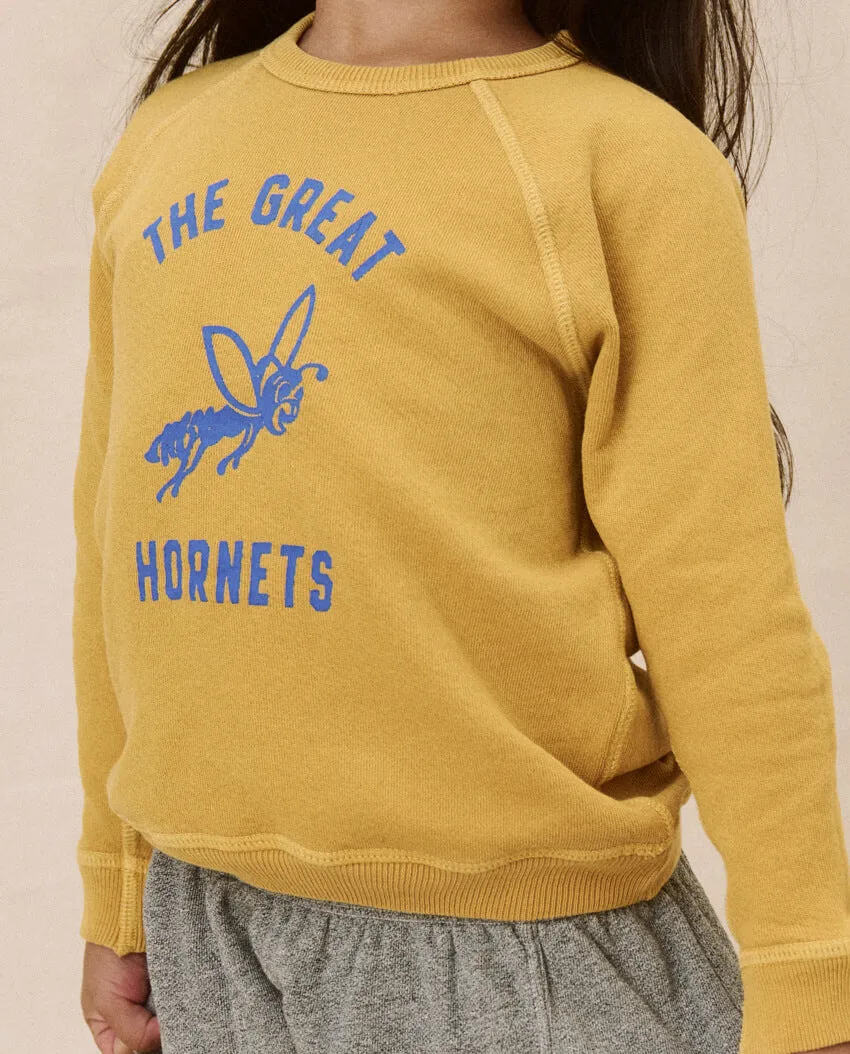 The Little College Sweatshirt. Graphic -- Daisy with Hornet Graphic