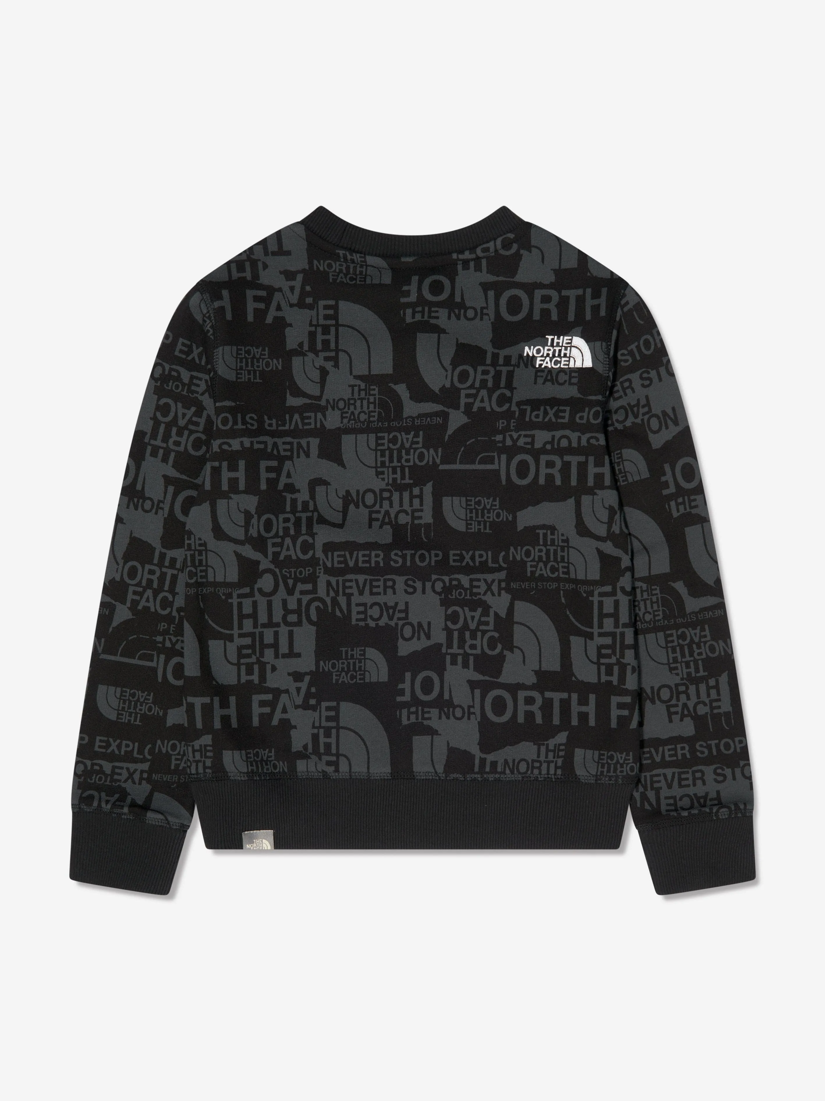 The North Face Boys Drew Peak Light Crew Sweatshirt in Black