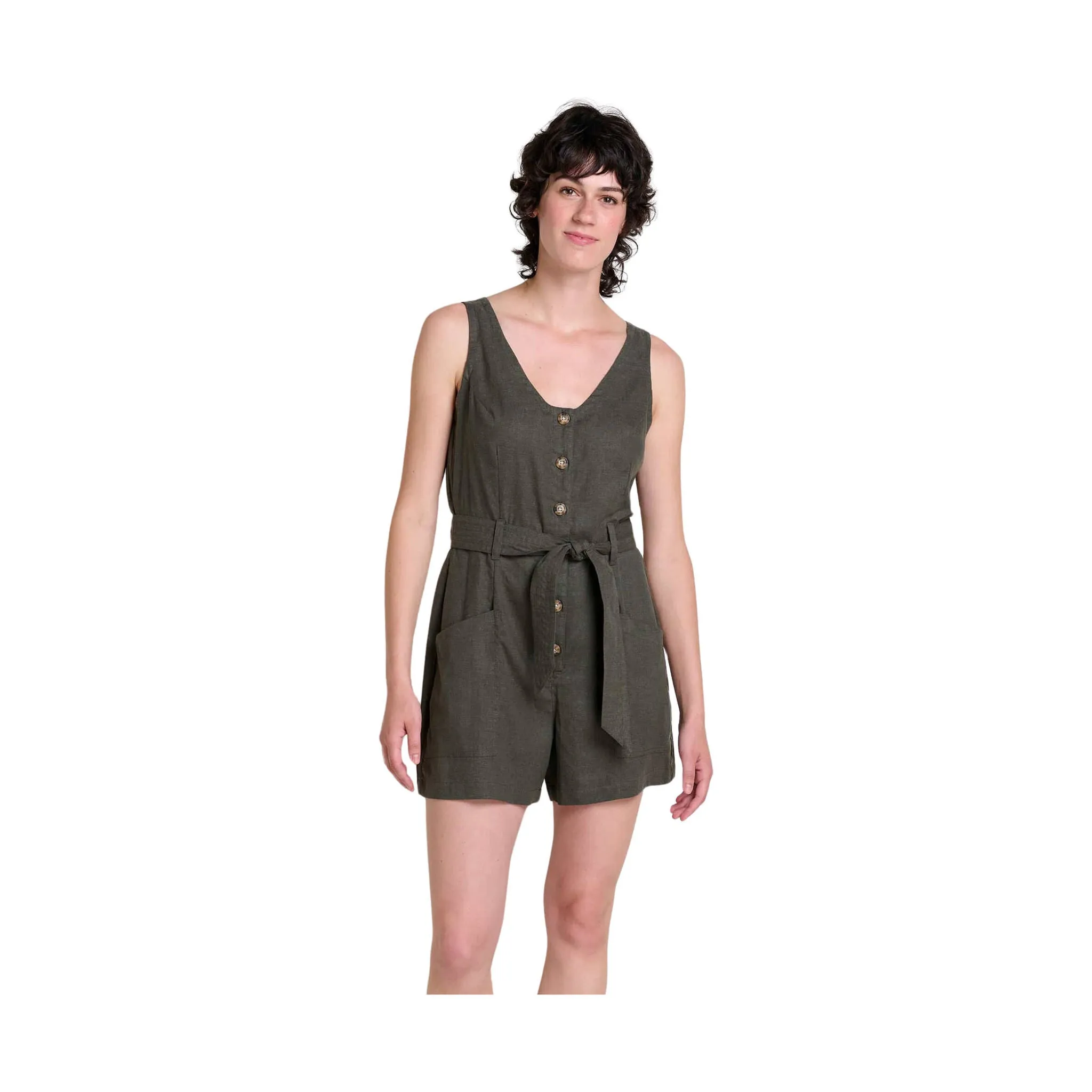 Toad & Co Women's Tarn Romper - Beetle - ONLINE STORE CREDIT/EXCHANGE ONLY