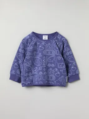 Transport Print Baby Sweatshirt