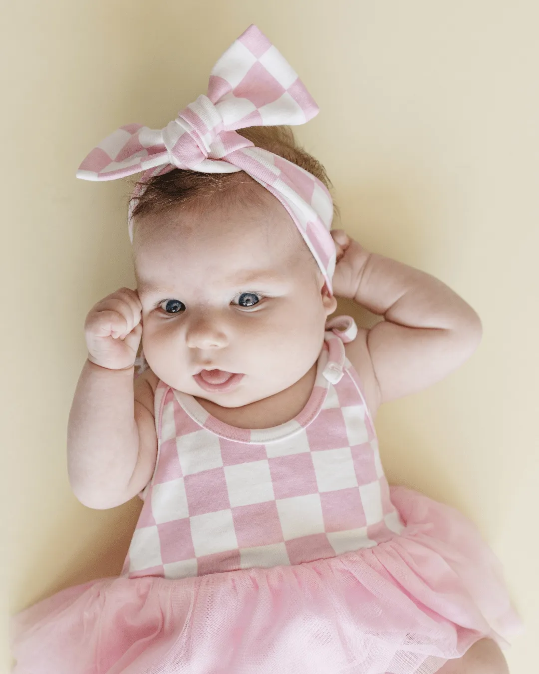 Tutu Romper | Checkered Pink