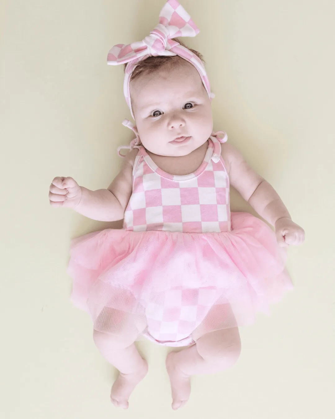 Tutu Romper | Checkered Pink