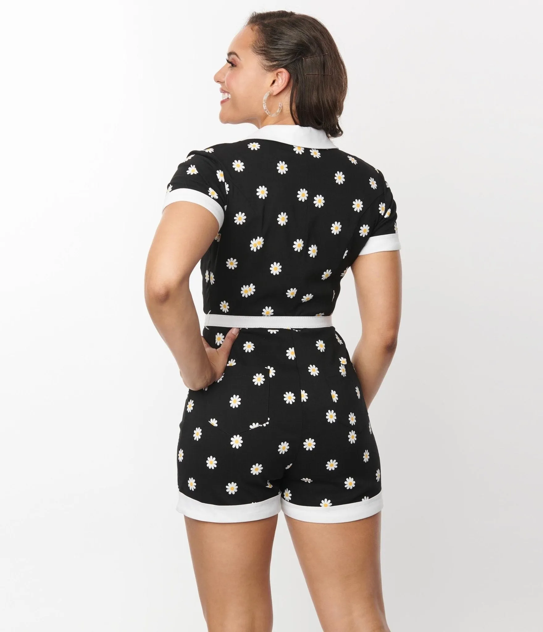 Unique Vintage Daisy Print Patsy Romper