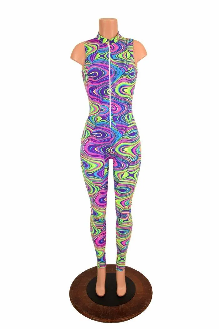 UV Glow Worm "Stella" Collar Catsuit