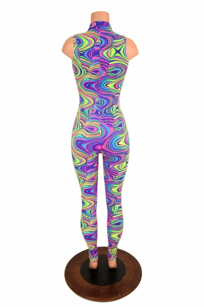 UV Glow Worm "Stella" Collar Catsuit