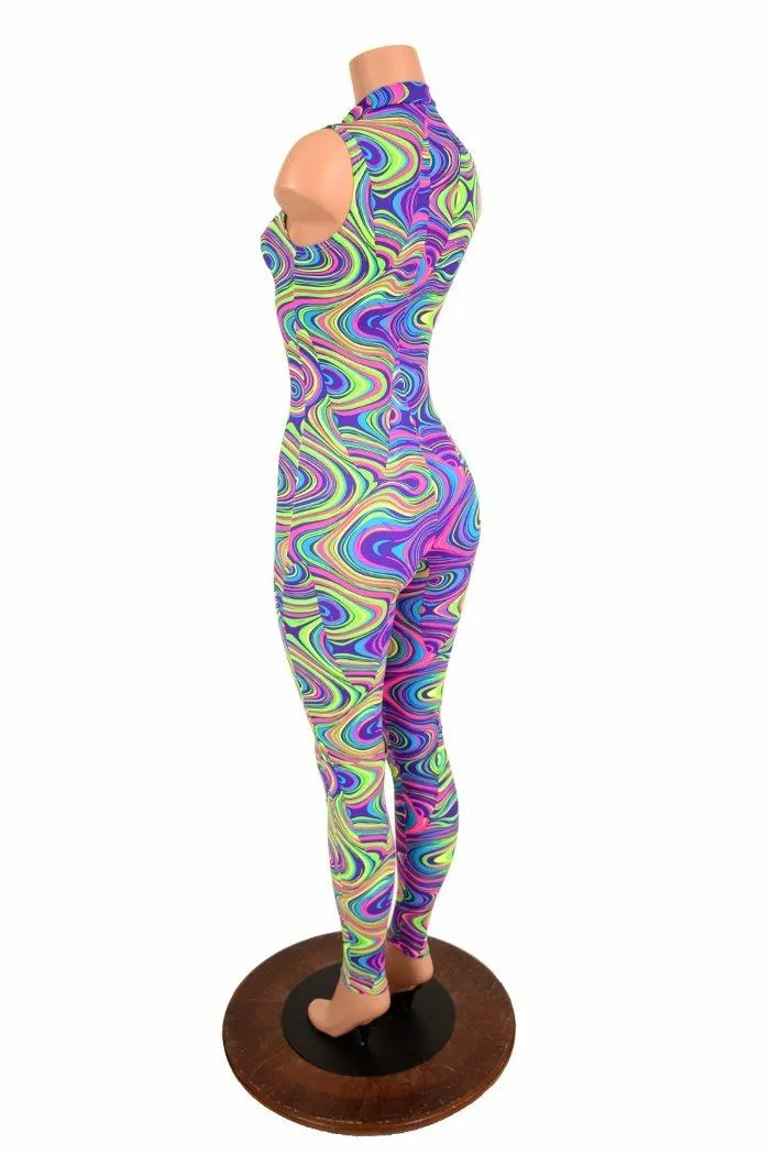 UV Glow Worm "Stella" Collar Catsuit