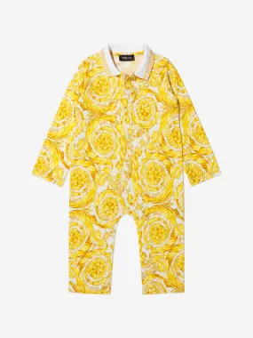 Versace Baby Unisex Cotton Barocco Print Romper