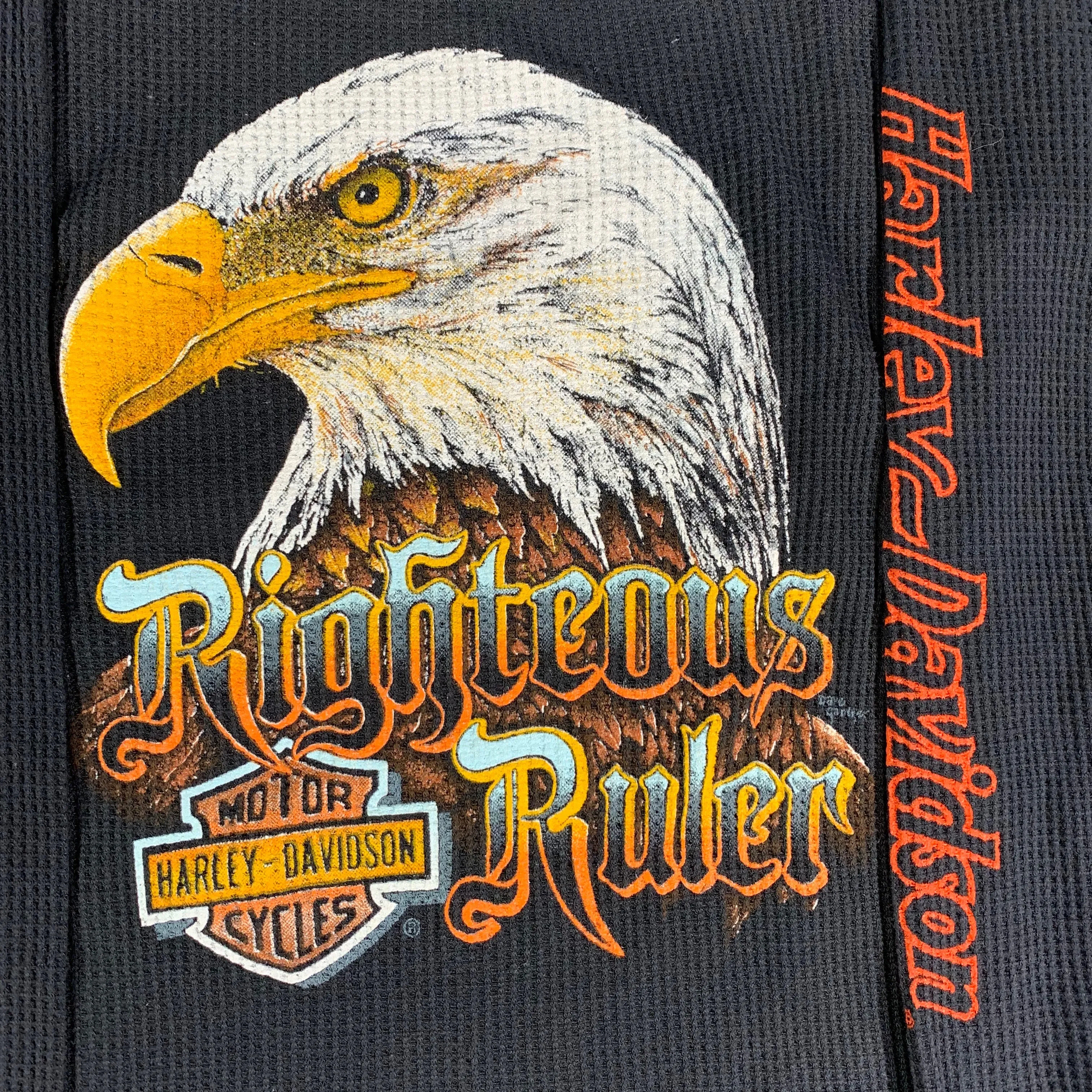 Vintage Harley-Davidson "Righteous Ruler" Thermal Shirt