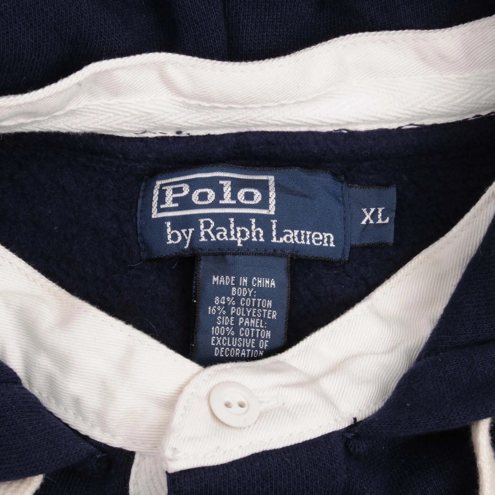 VINTAGE RALPH LAUREN R WING 67 HOODIE SWEATSHIRT SIZE XL 1990S