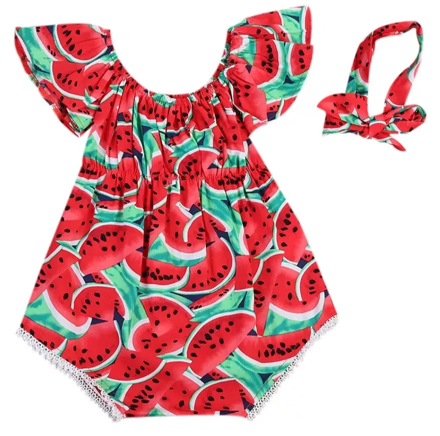 Watermelon Off or On the Shoulder Romper #1000173