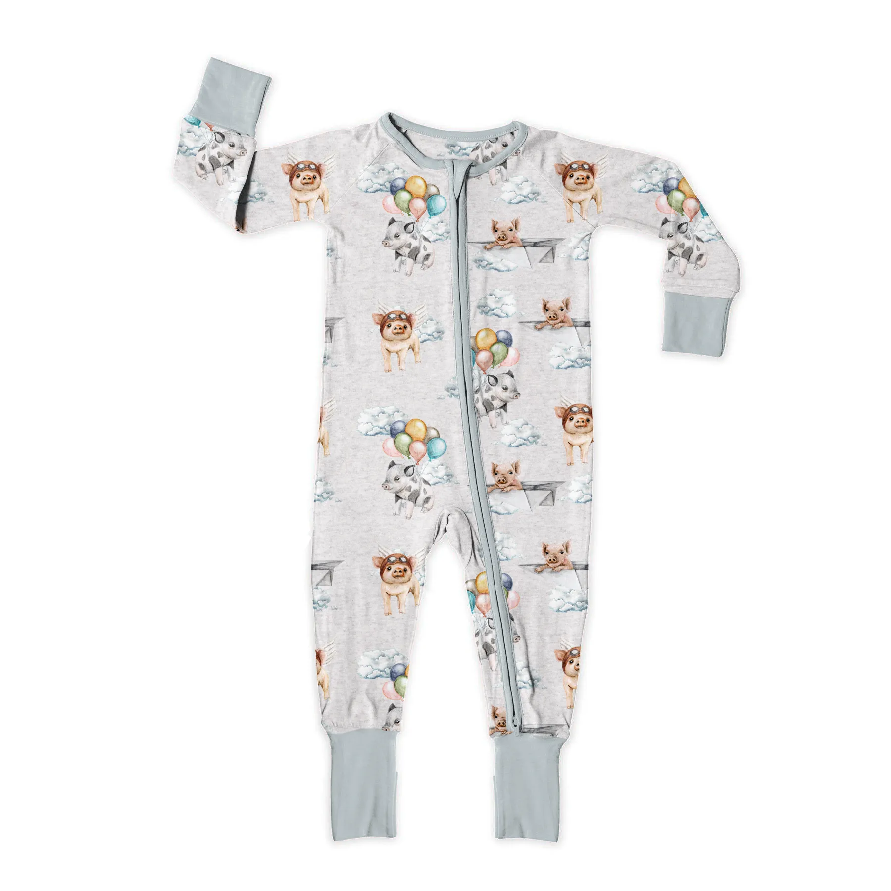 When Pigs Fly Zip Romper