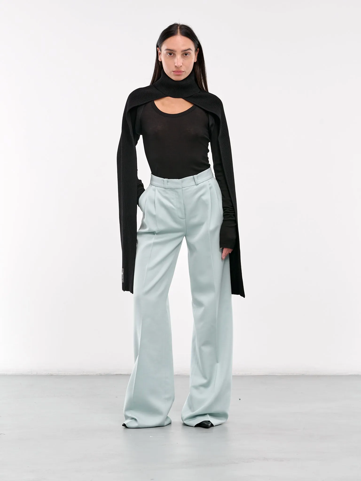 Wide Leg Trousers (COPP90F1005-GREEN)